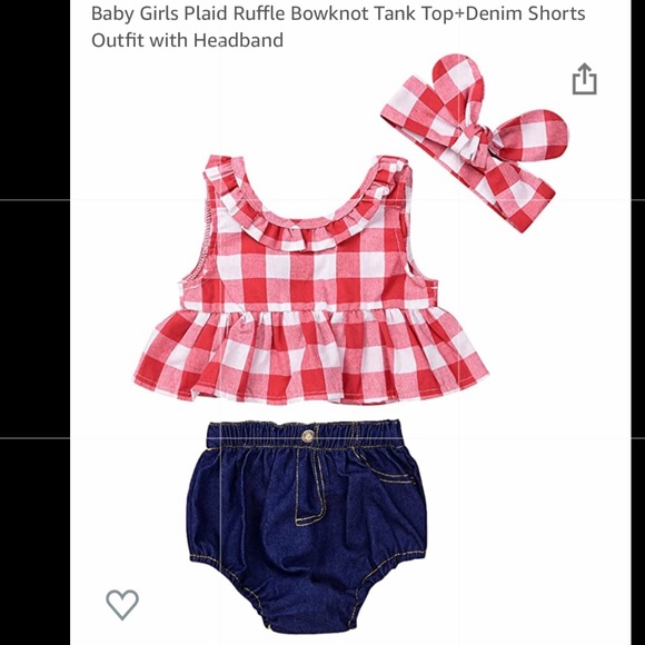 Aebai Fashion 2pc Red/White Gingham peplum top - Picture 1 of 14